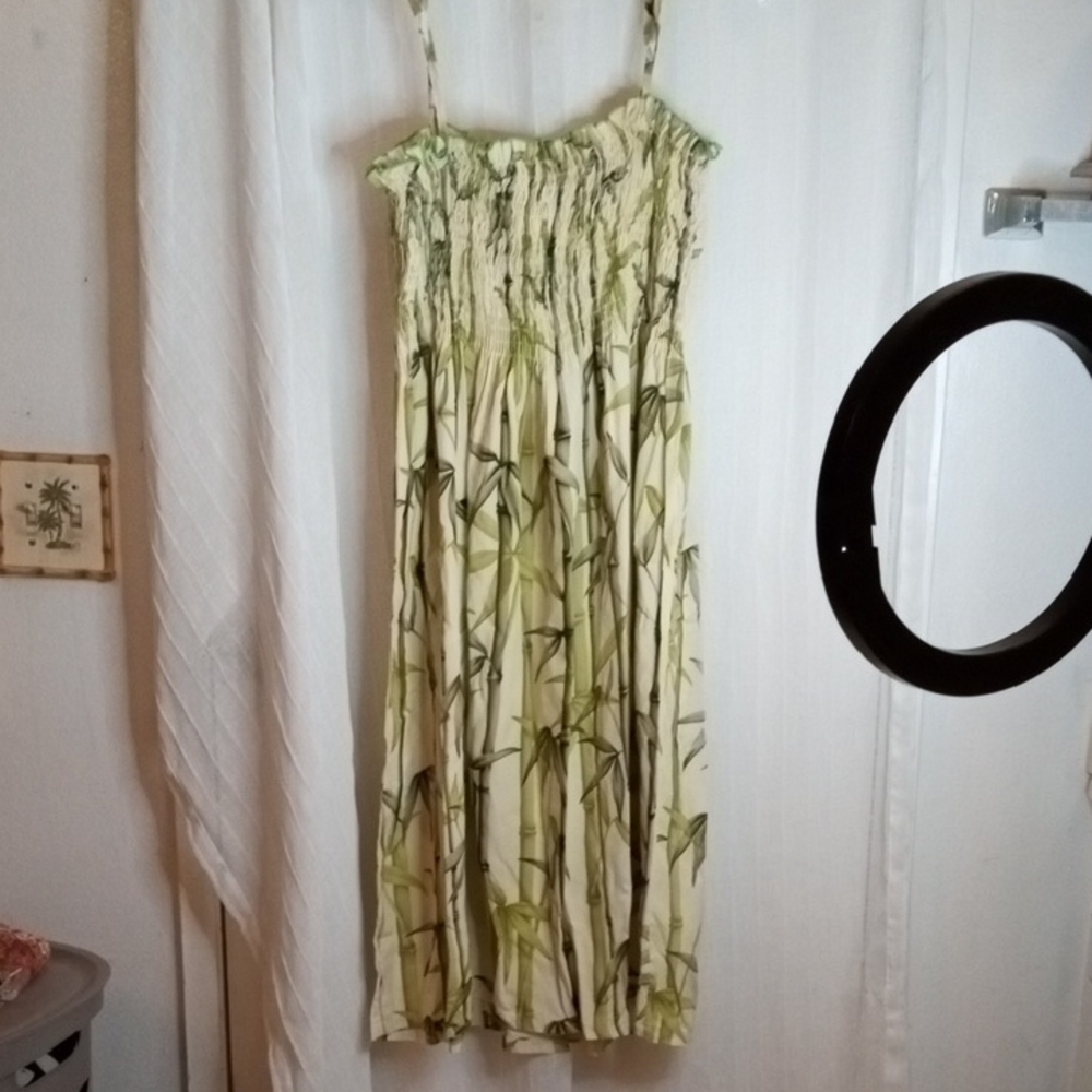 MD Fashion Elegant Green Floral Dress